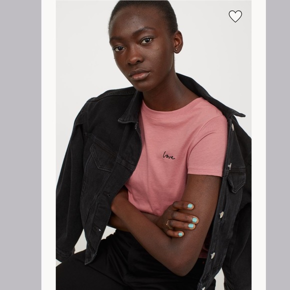 H&M Pink Love T-Shirt - Picture 1 of 7